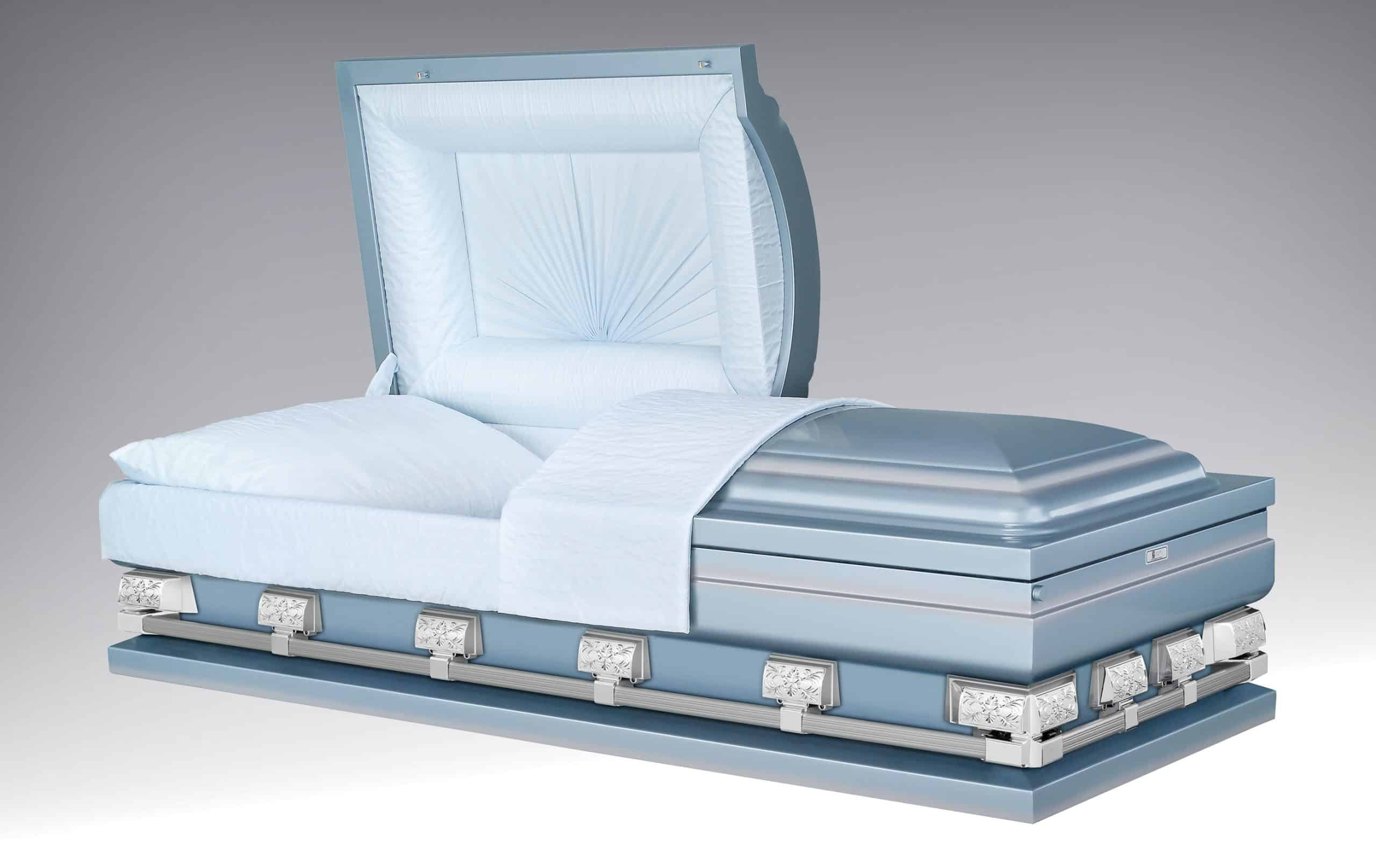 blue casket