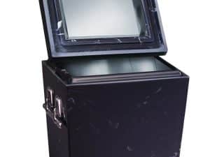 Black Marble Tall Stainless Steel Urn Vault
