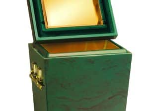 Jade Marble Tall Bronze Lined Urn Vault